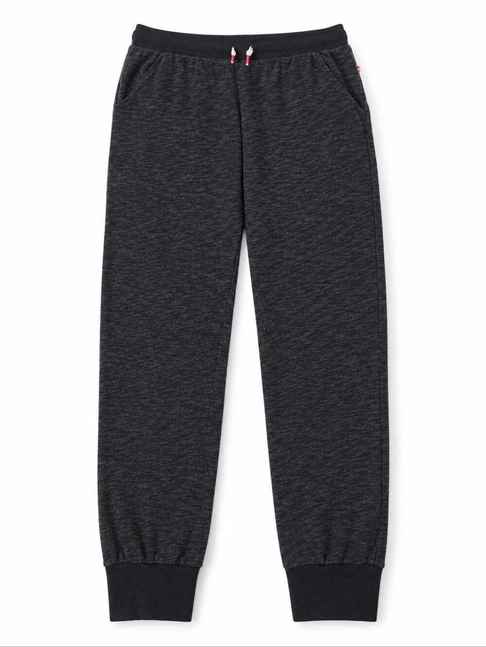 ​H&M Girl Dark Charcoal Heather Grey Cotton Fleece Joggers Sweatpants US 13-14Y